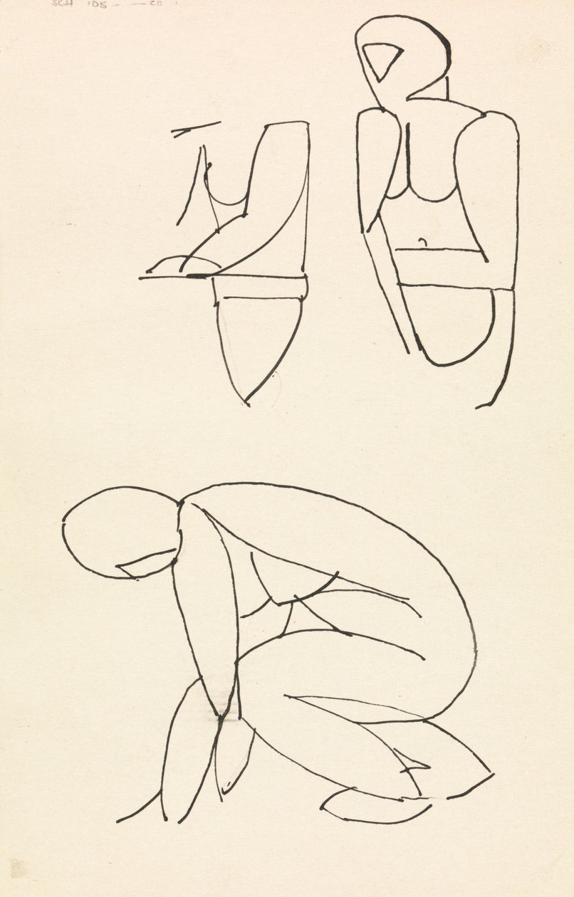 Three Figure Studies by Henri Gaudier Brzeska