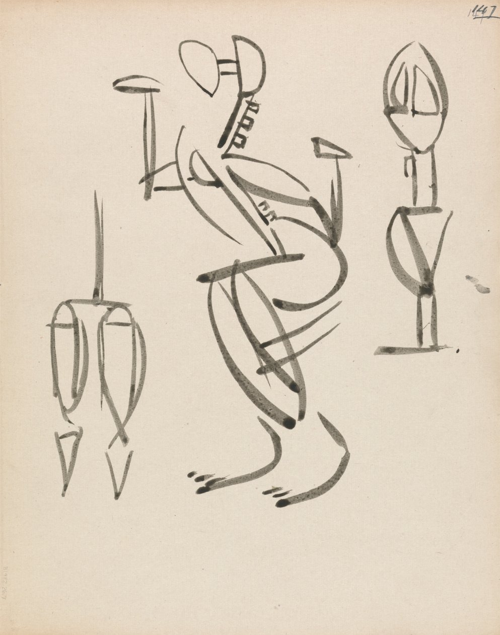 Three Figure Studies by Henri Gaudier Brzeska