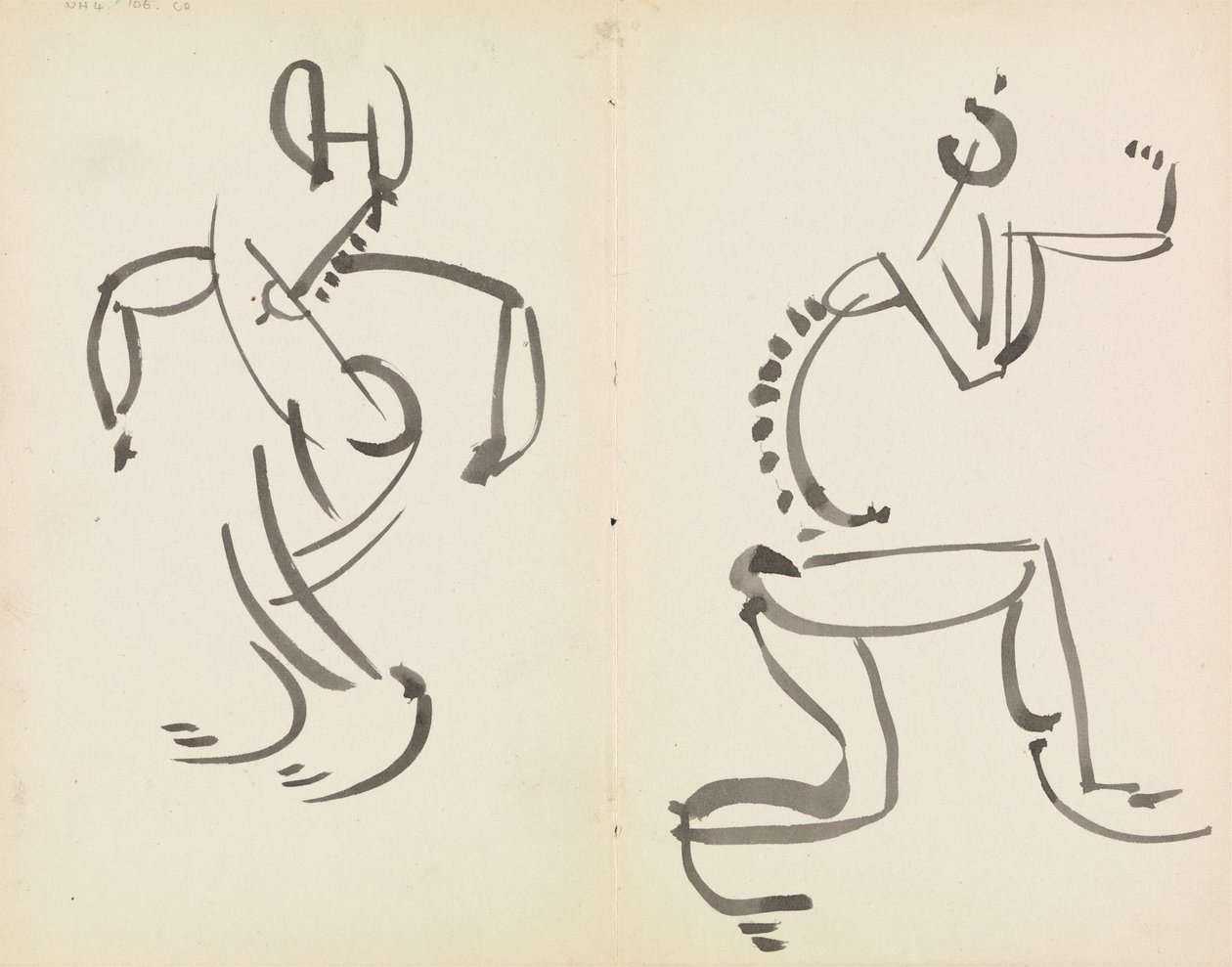 Two Figure Studies by Henri Gaudier Brzeska