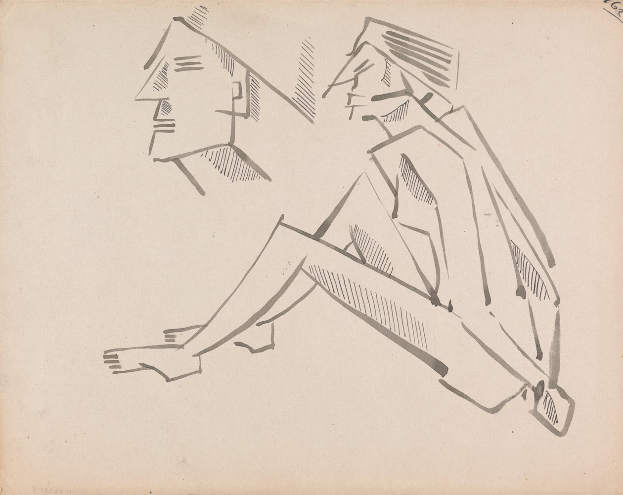 Two Figure Studies by Henri Gaudier Brzeska