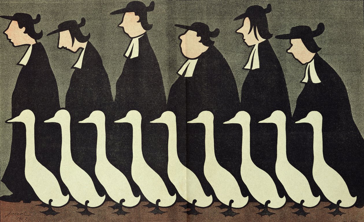 The Geese, anti-clerical caricature from 