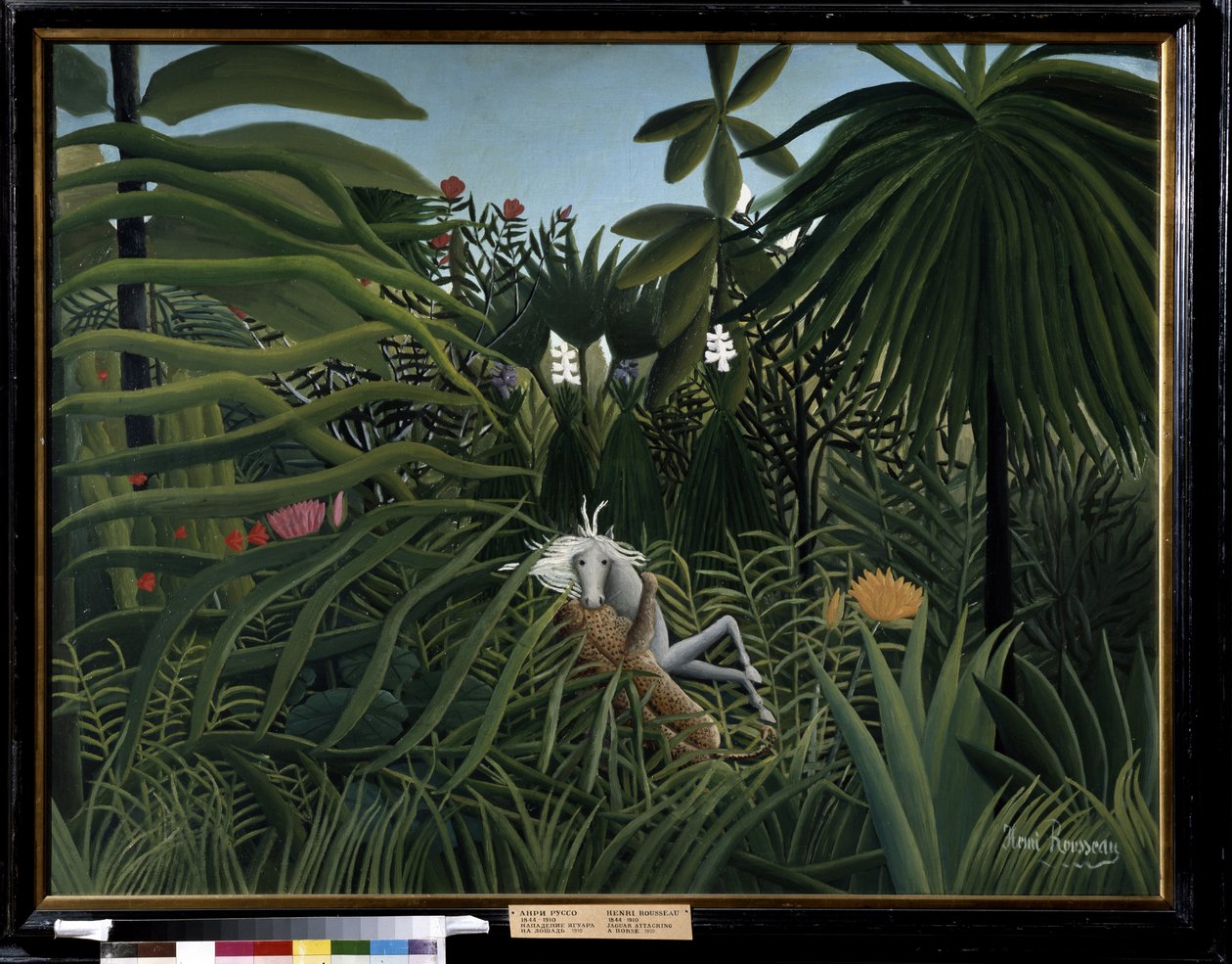 Horse Attacked by a Jaguar by Henri J.F. Rousseau