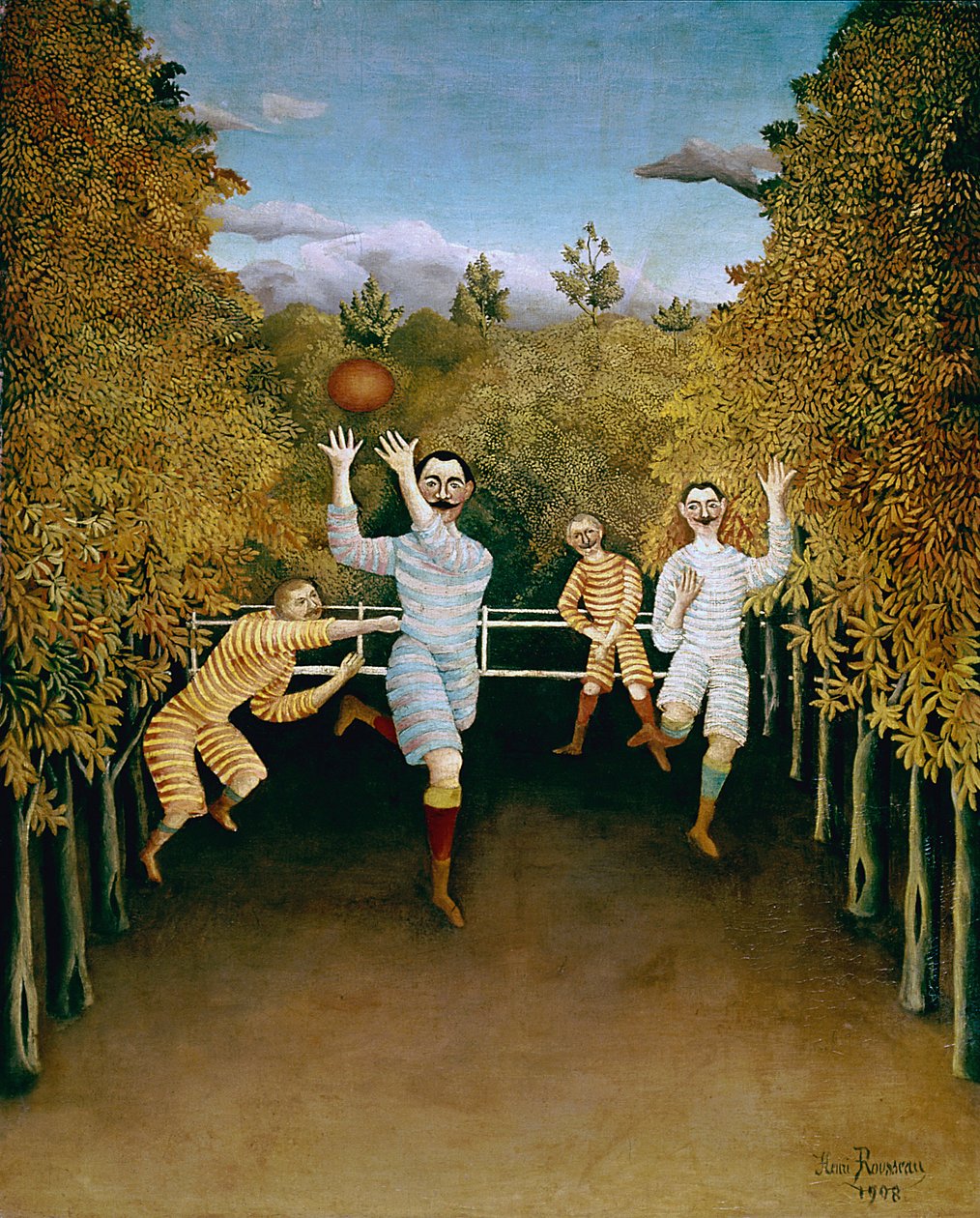 The Football Players by Henri J.F. (1844-1910) Rousseau