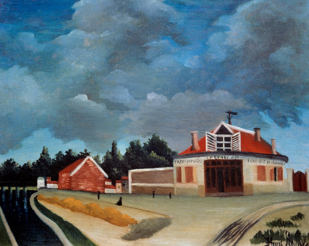 The Chair Factory. Painting by Henri Rousseau known as Le Douanier Rousseau (1844-1910) by Henri J.F. Rousseau