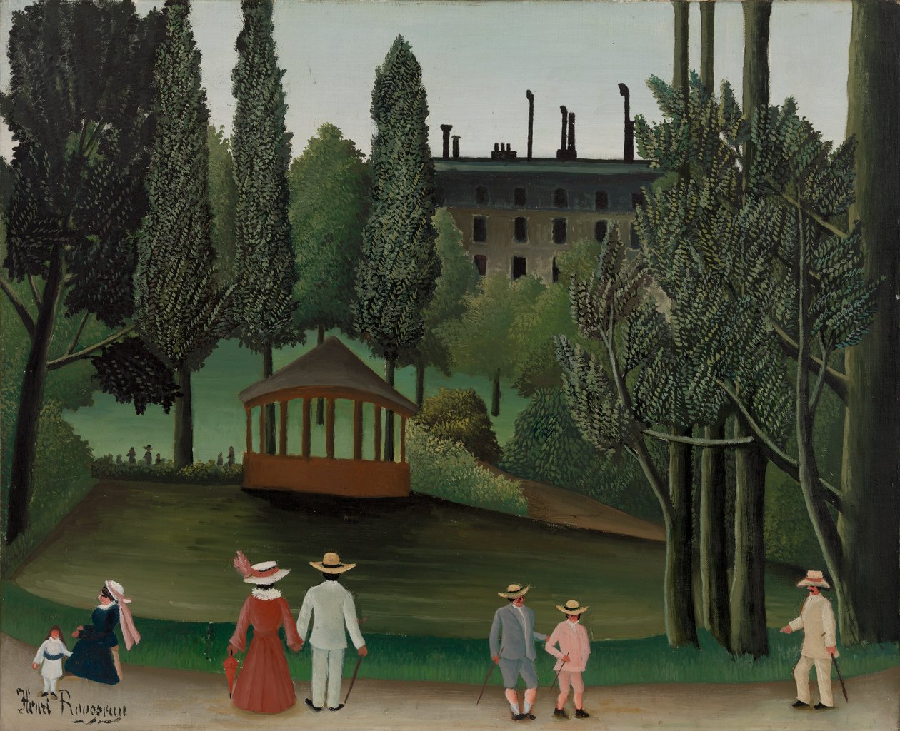 View of Montsouris Park, the Kiosk by Henri J.F. 1844 1910 Rousseau