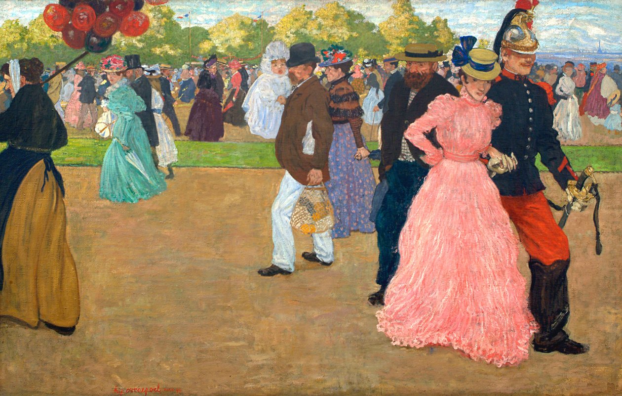 Sunday Stroll in the Bois de Boulogne by Henri Jacques Edouard Evenepoel