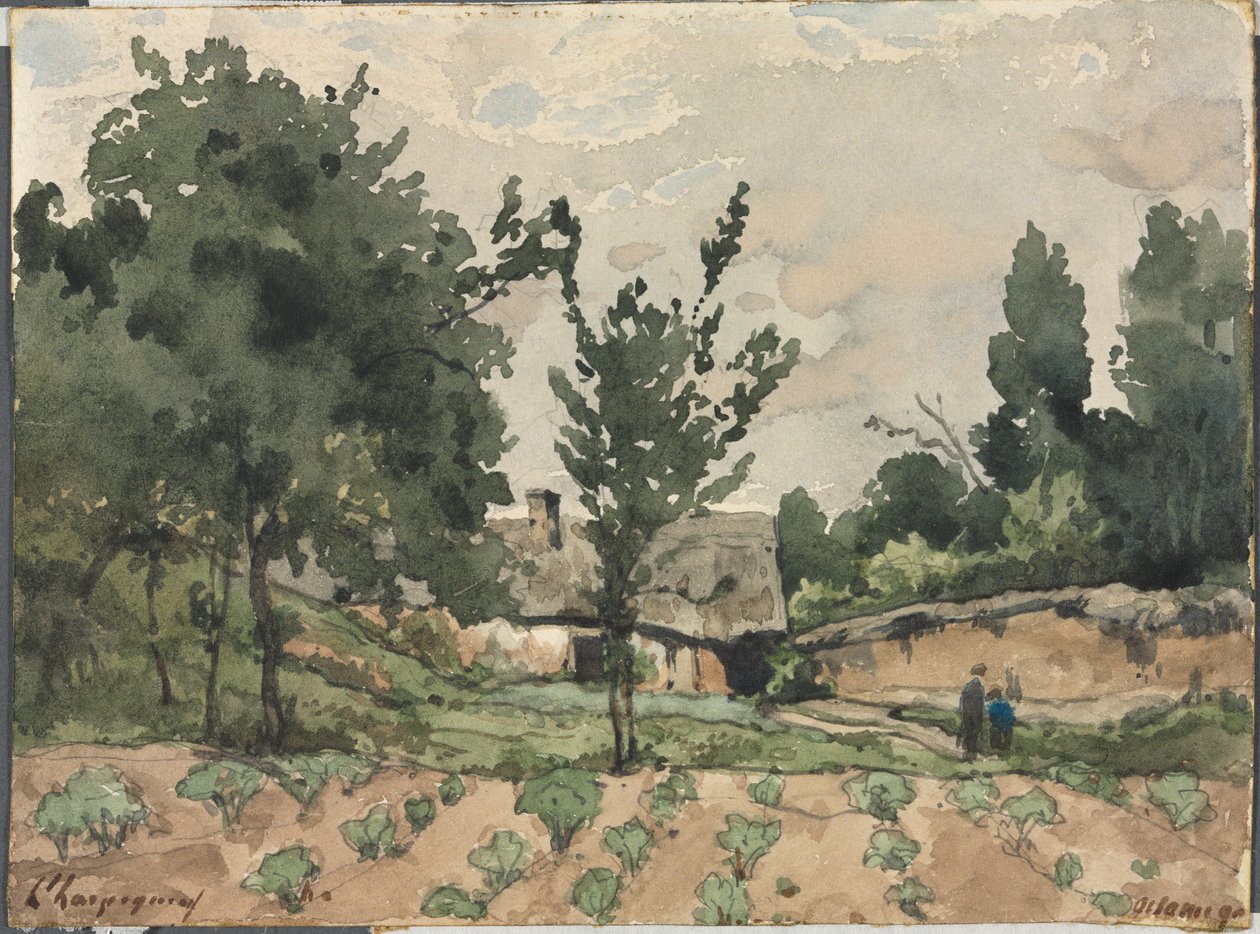 Landscape with Farmhouse, 1892 by Henri Joseph Harpignies
