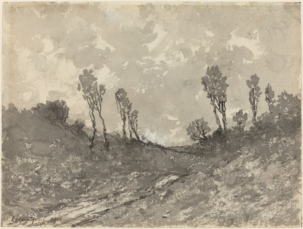 Road at Hérisson by Henri Joseph Harpignies