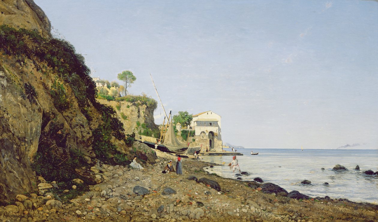 Seascape at Sorrento, 1859 by Henri Joseph Harpignies