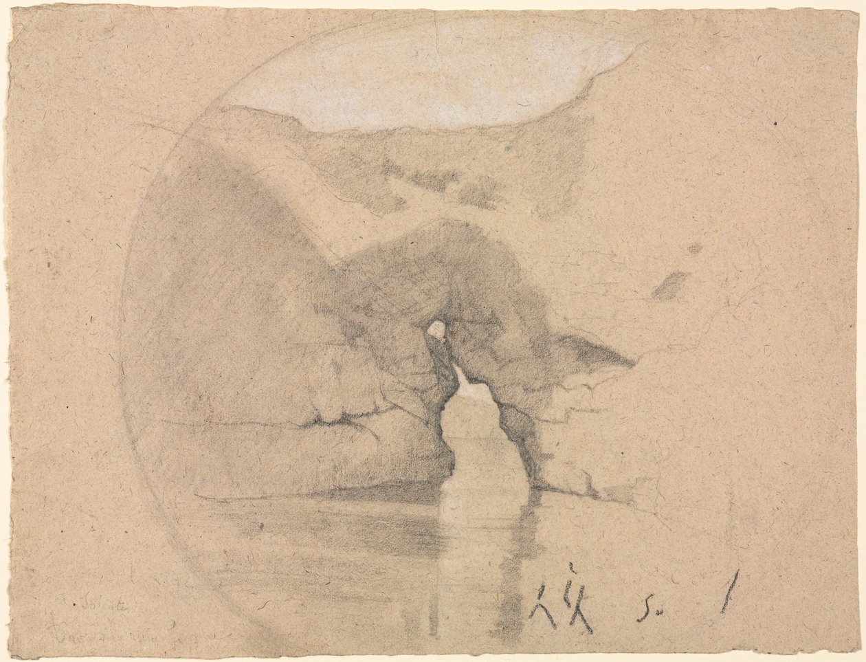 Sorrento, Baths of Queen Jeanne by Henri Joseph Harpignies