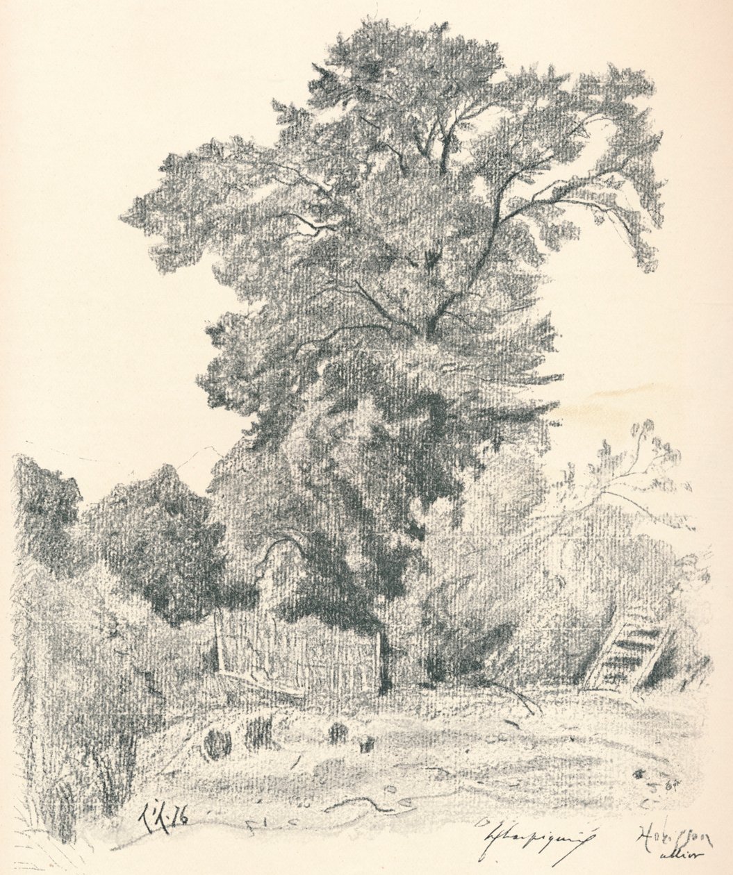 Study of Trees by Henri Joseph Harpignies