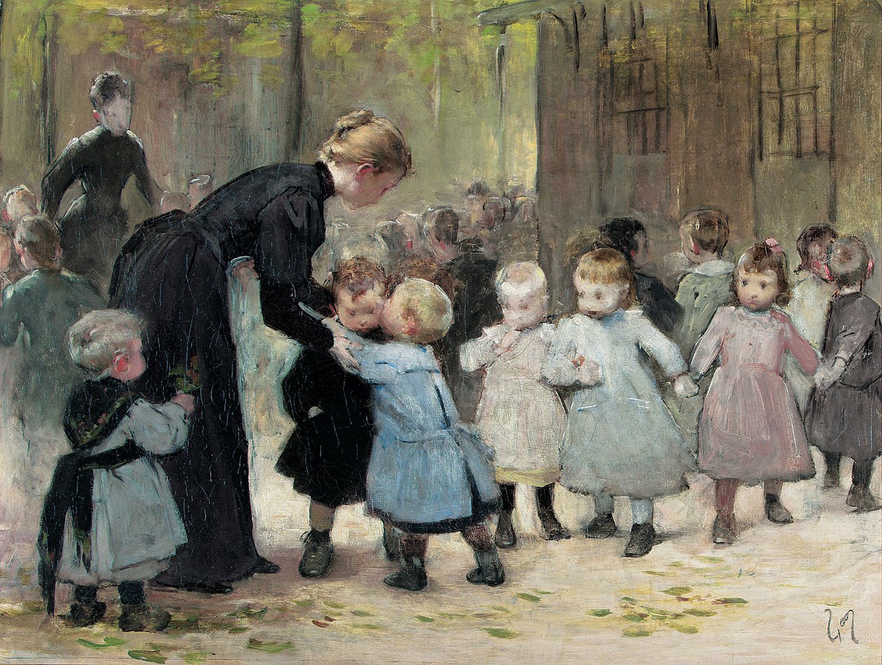 In the Playground by Henri Jules Jean Geoffroy