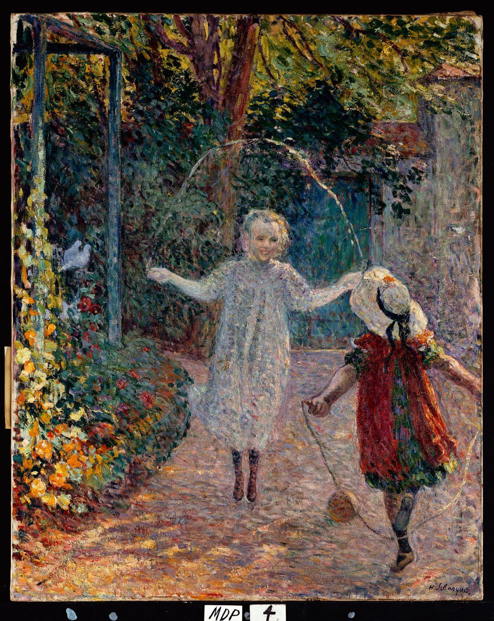 Young Girls Playing in the Garden by Henri Lebasque