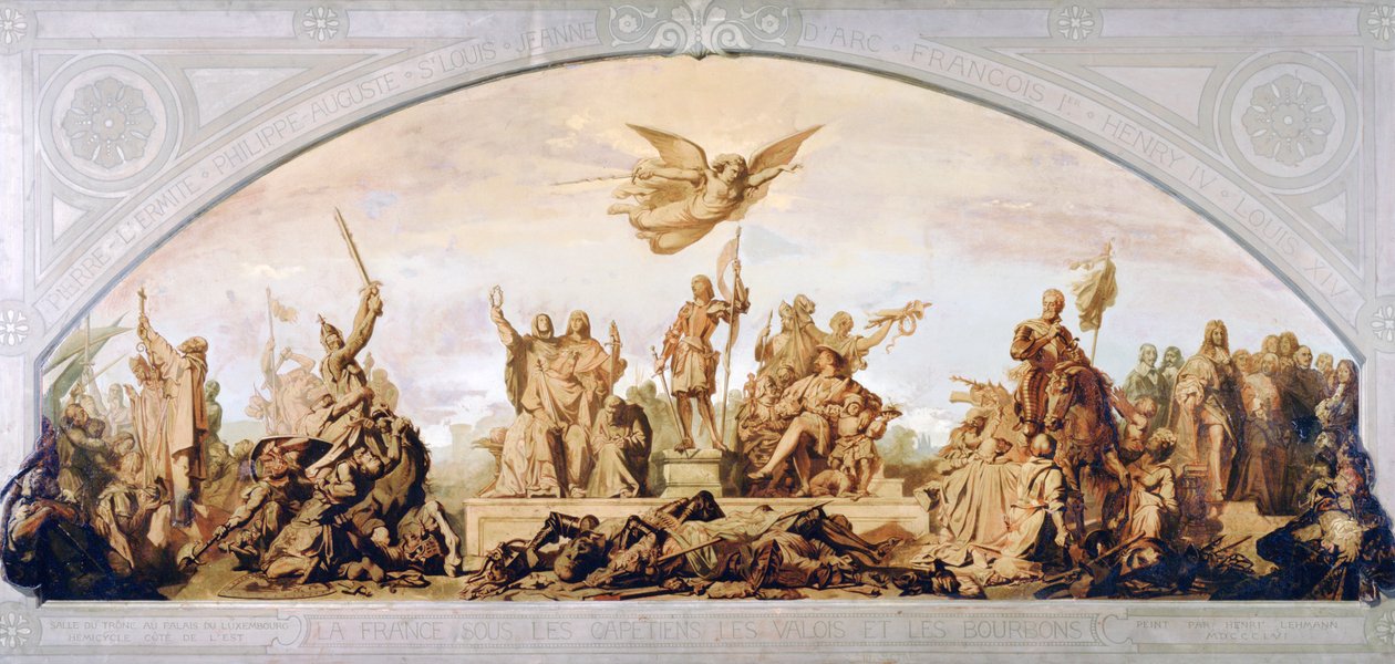 France under the Capetians, Valois and the Bourbons, 1856 by Henri Lehmann