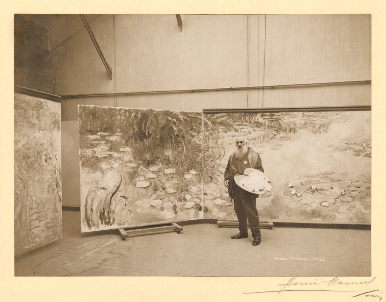 Claude Monet in Front of His Paintings 