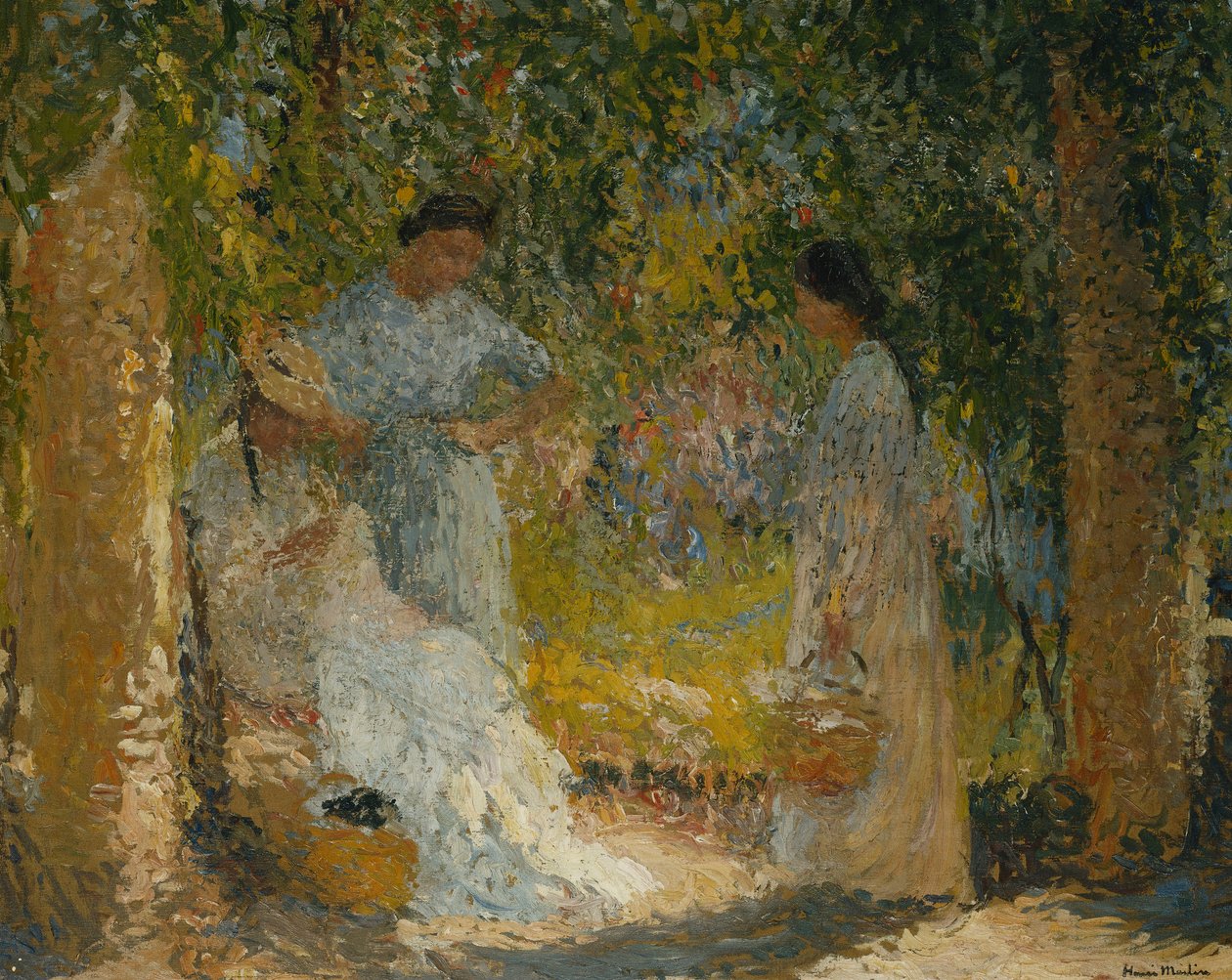 Three Women in the Garden, 1905-1915 by Henri Martin
