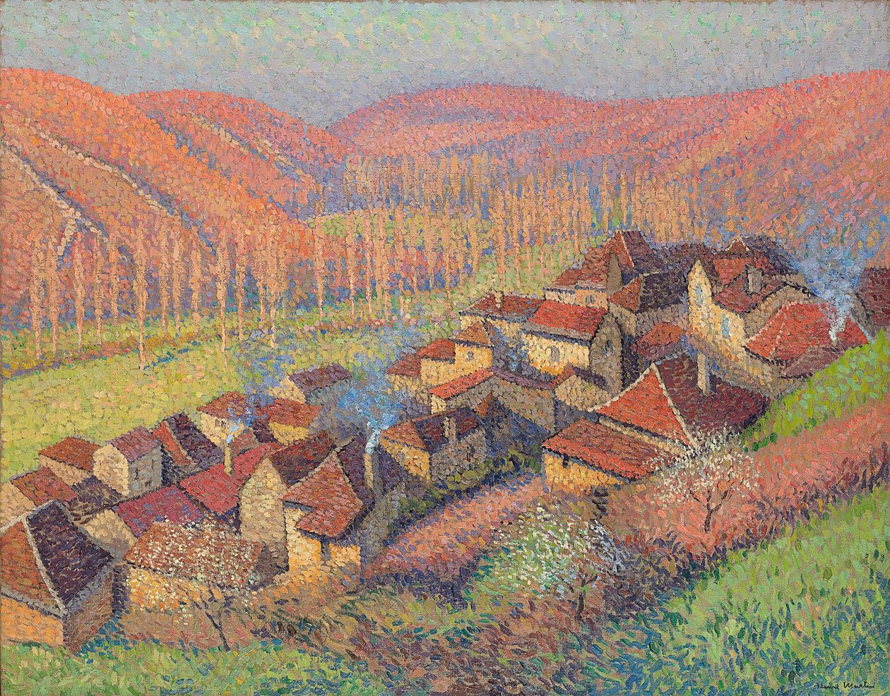 View of the Centre of Labastide du Vert, c.1940 by Henri Martin