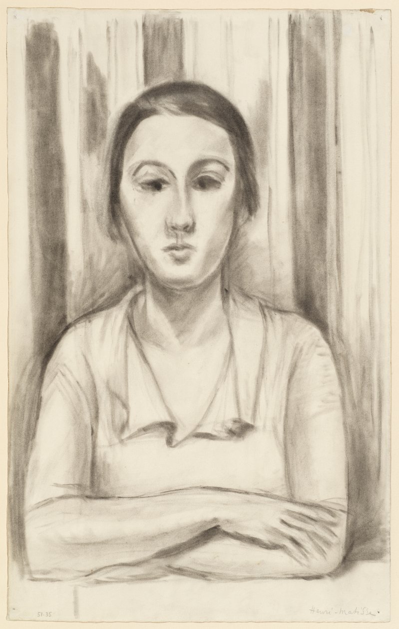 A Woman Leaning with Elbows on a Table by Henri Matisse
