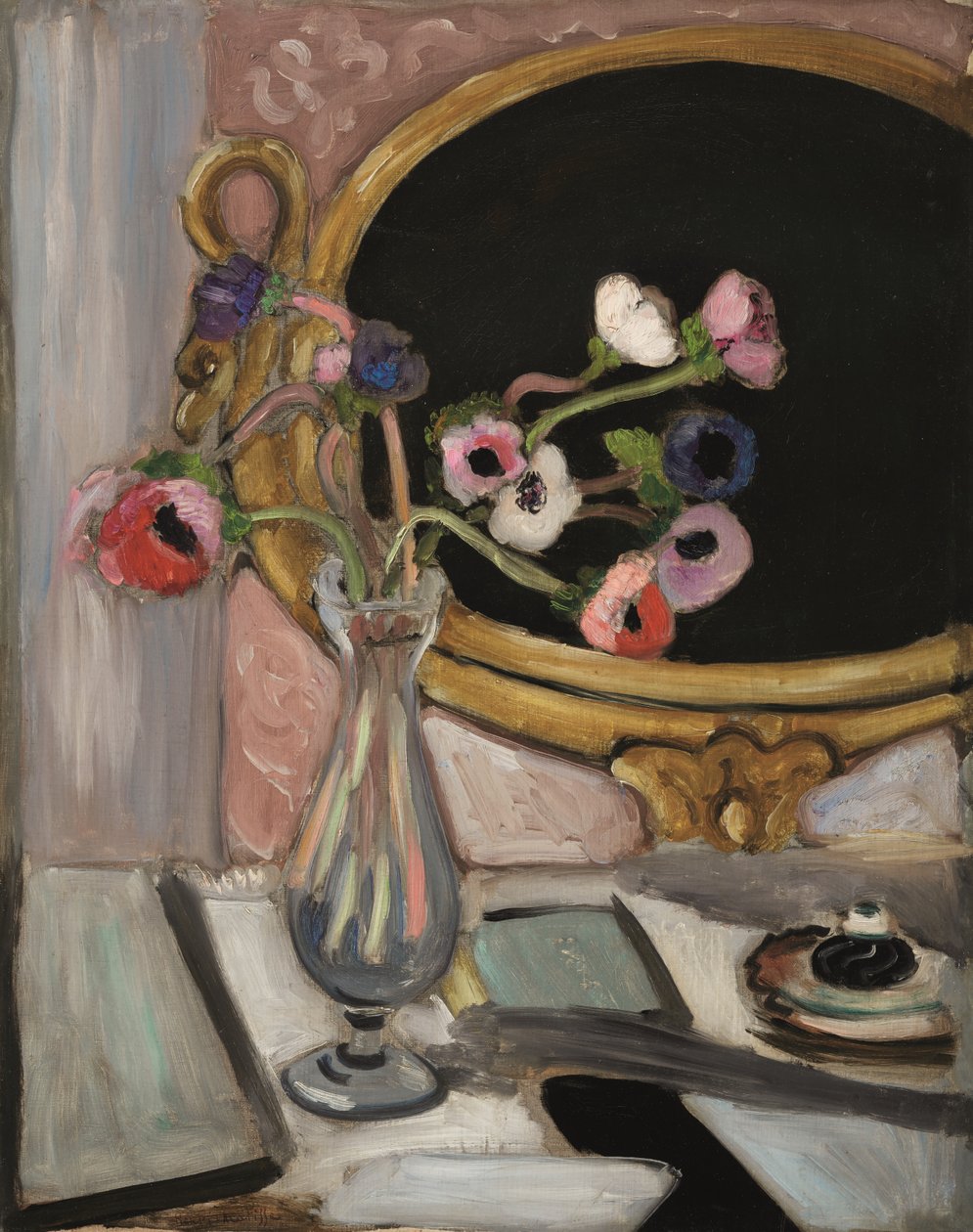 Anemones with a Black Mirror by Henri Matisse