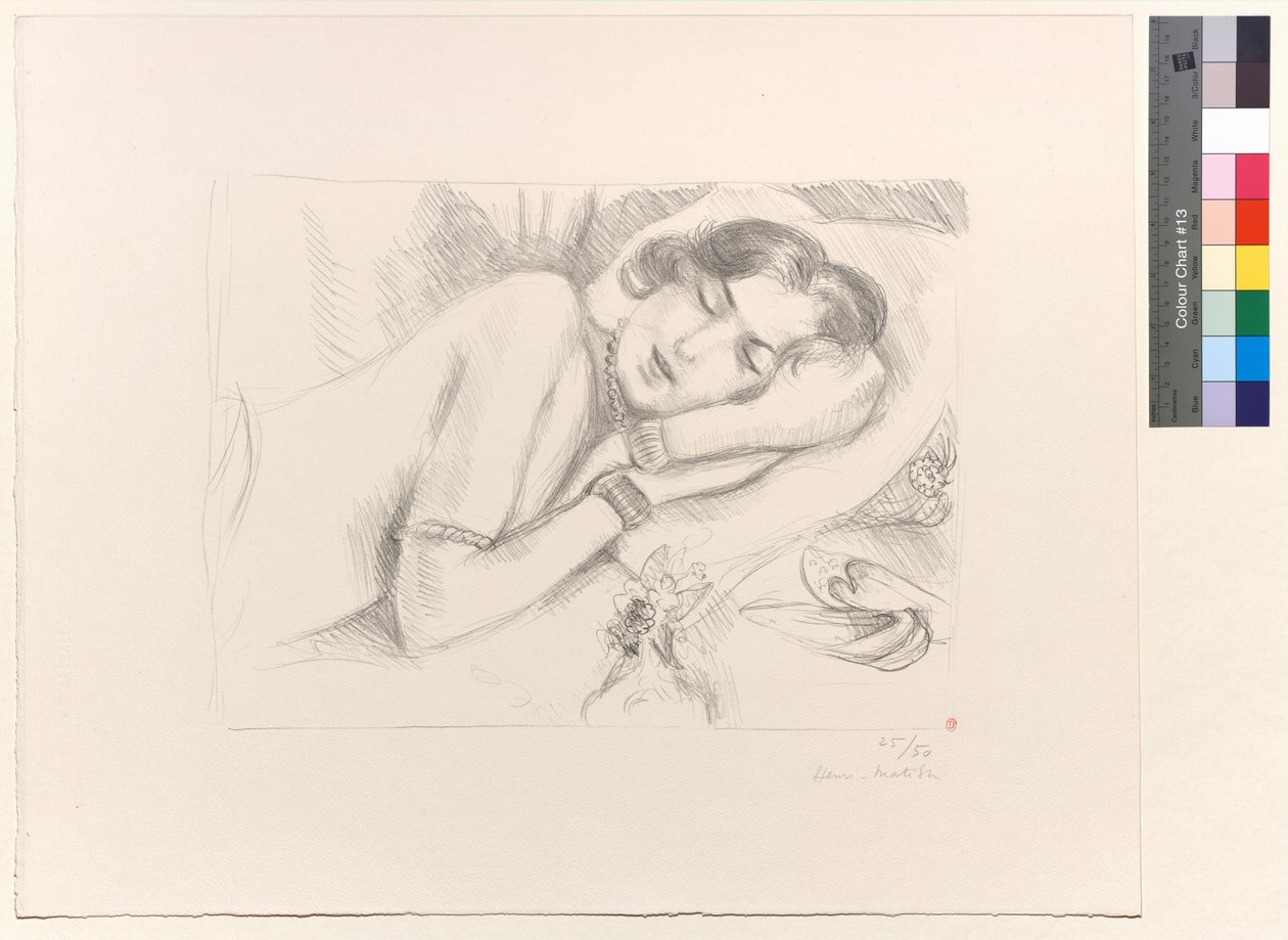 Sleeping Figure with Slippers by Henri Matisse