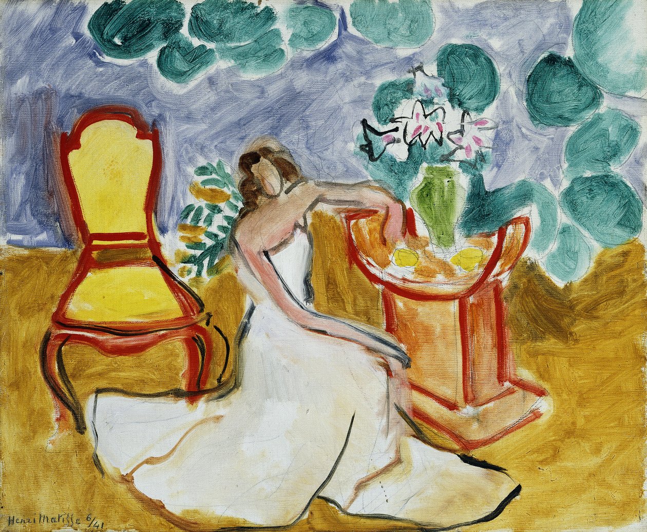 Girl with a White Dress by Henri Matisse