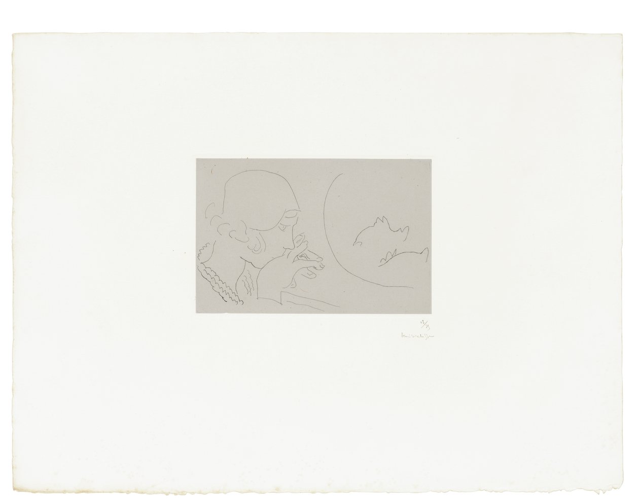 Young Woman Contemplating a Bowl of Goldfish by Henri Matisse