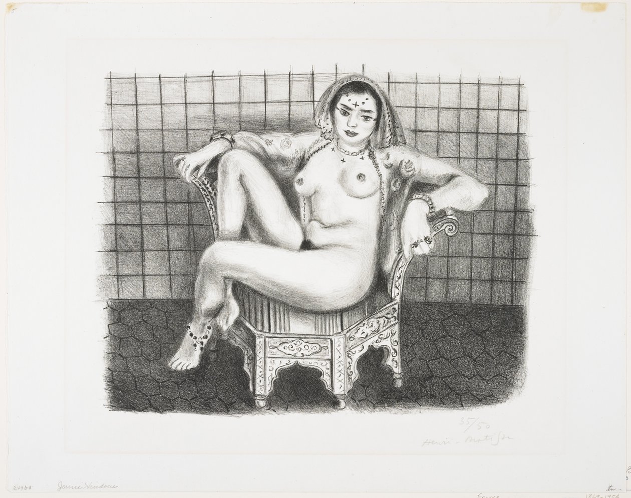 Young Hindu Woman - Seated Odalisque by Henri Matisse