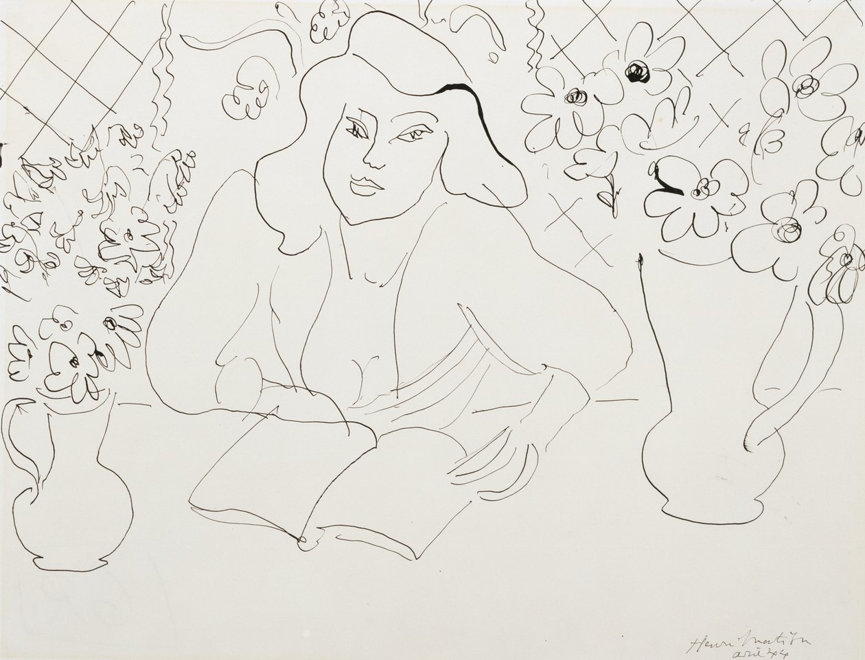 Model with a Book by Henri Matisse