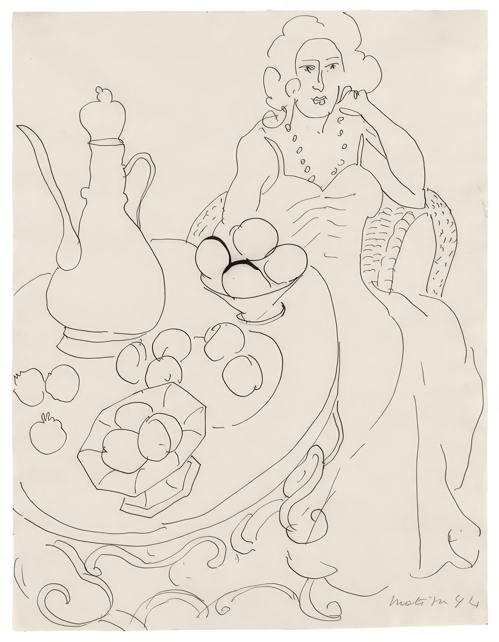 Seated Woman Before a Serving Table by Henri Matisse
