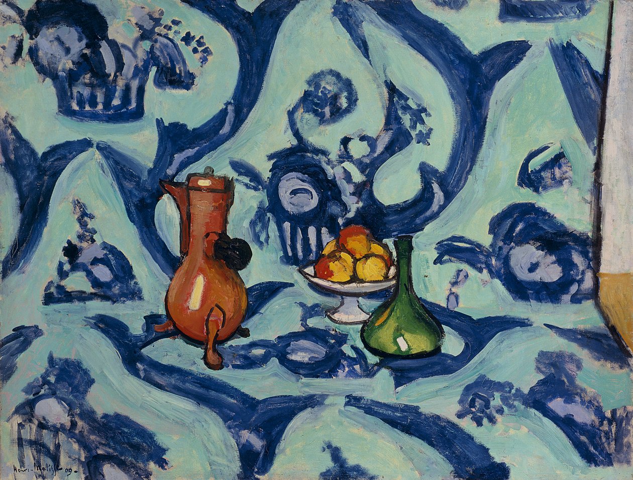 Still Life with Blue Tablecloth by Henri Matisse