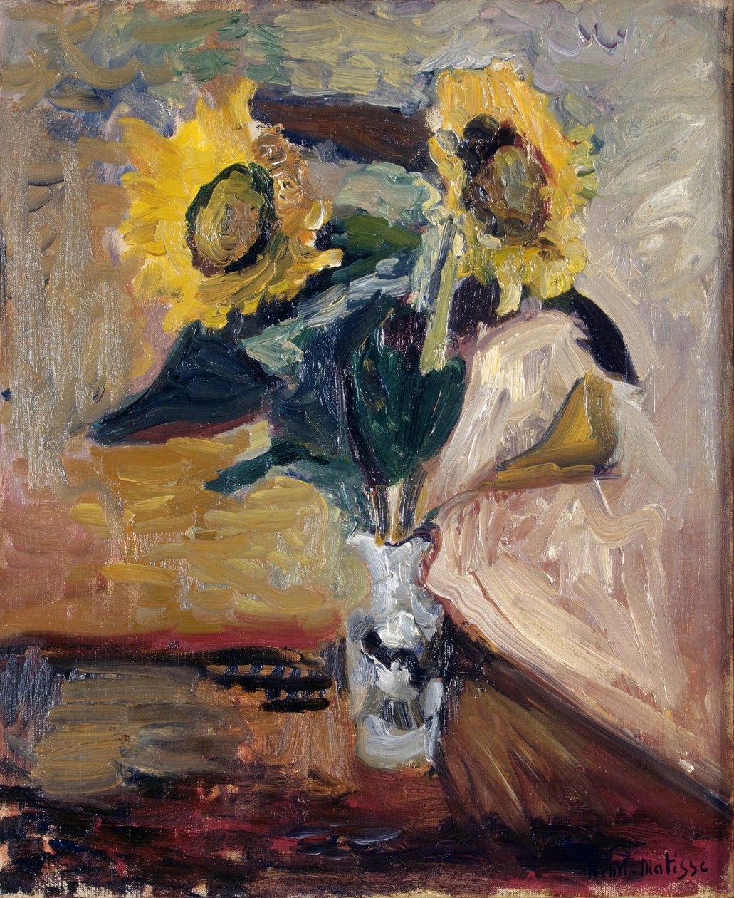 Sunflowers in a Vase by Henri Matisse