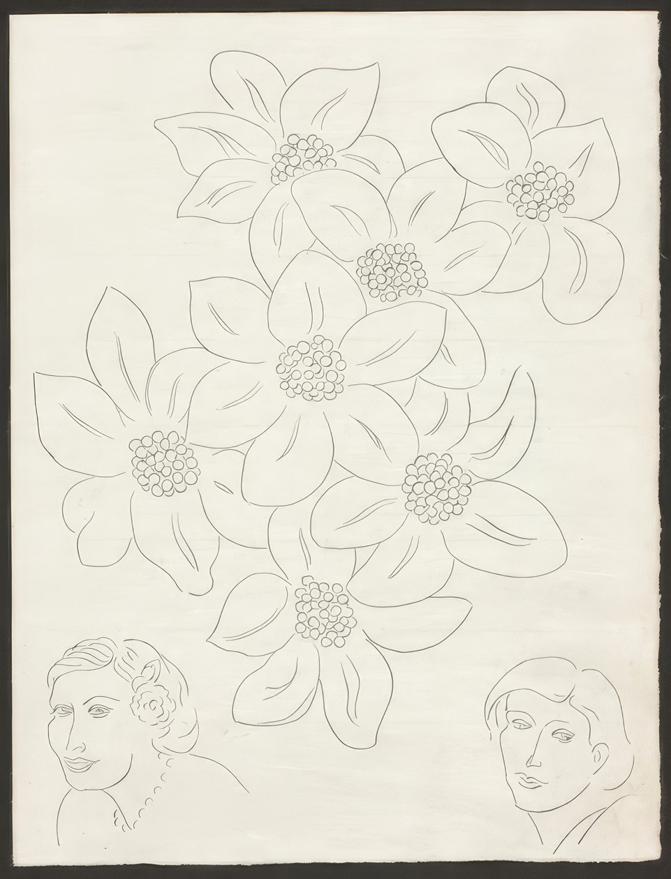 The Flowers, Plate Six from Poesies de Mallarmé by Henri Matisse