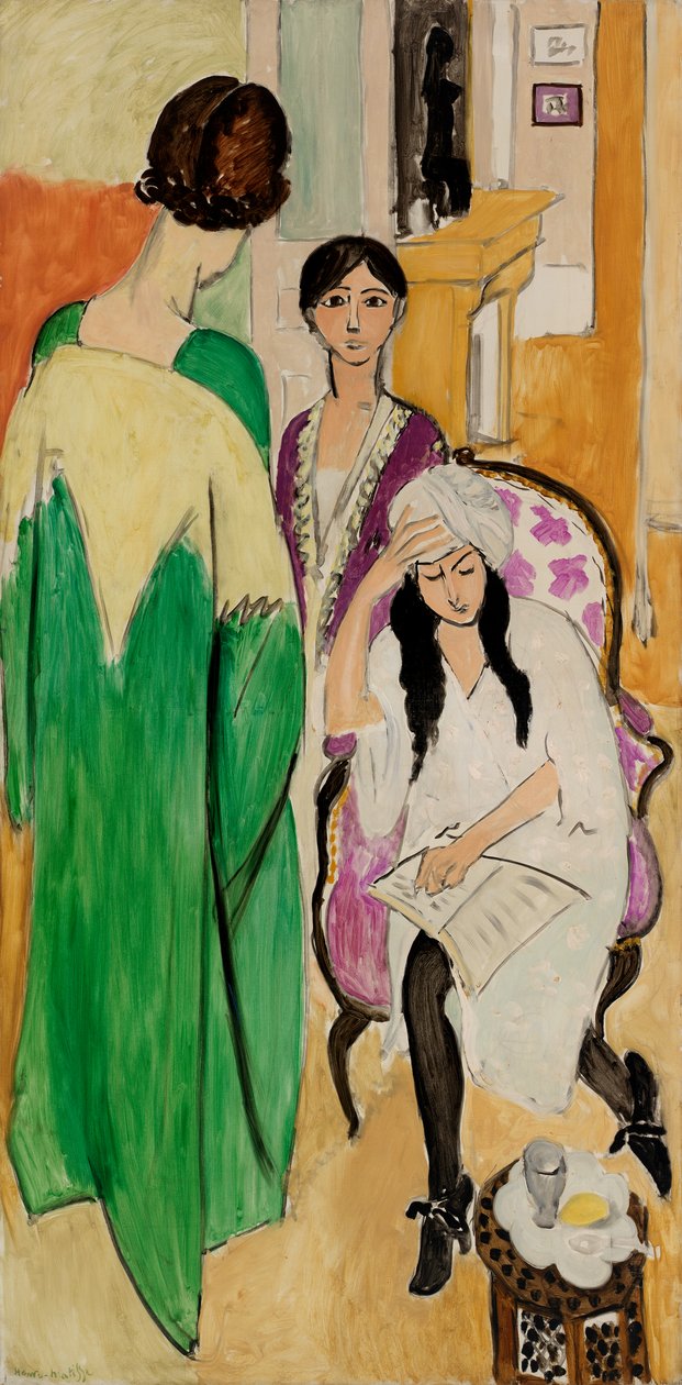 Three Sisters with an African Sculpture by Henri Matisse