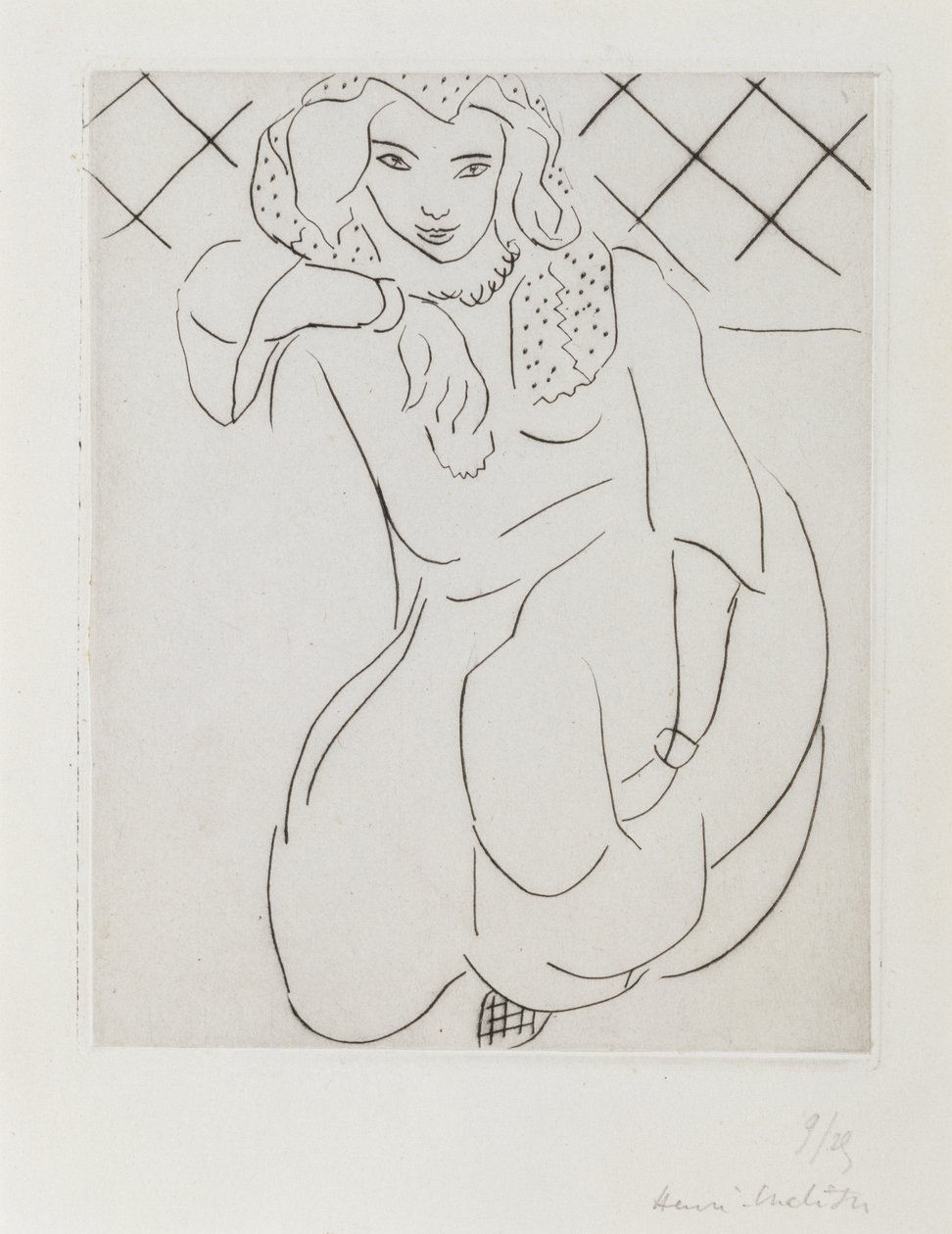 Veiled Oriental Woman Kneeling by Henri Matisse
