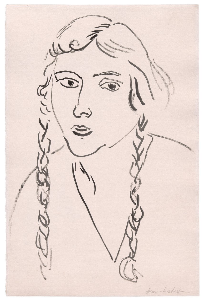 Young Girl with Braids by Henri Matisse