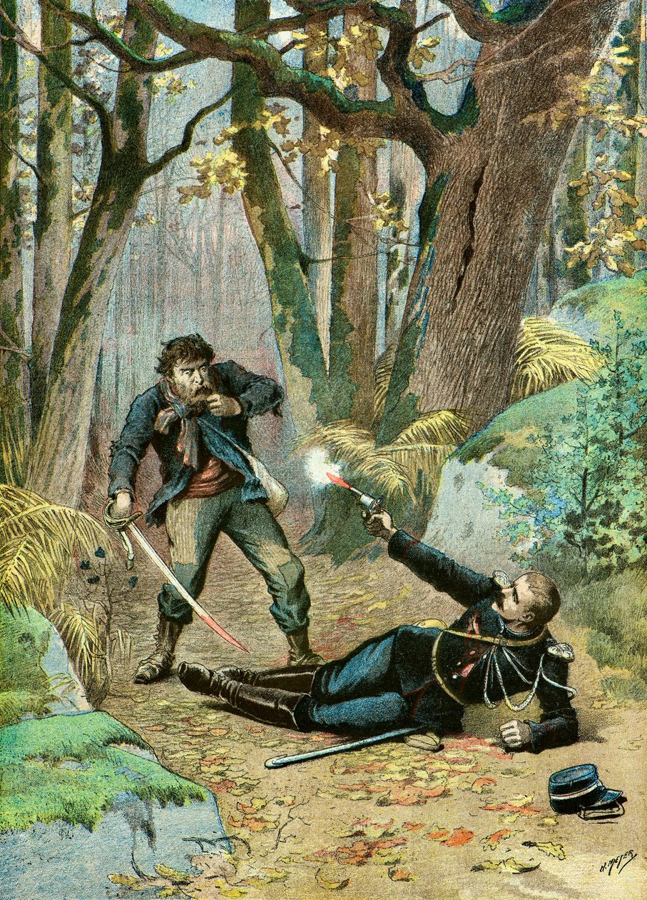 A Gendarme Wounded by a Poacher by Henri Meyer
