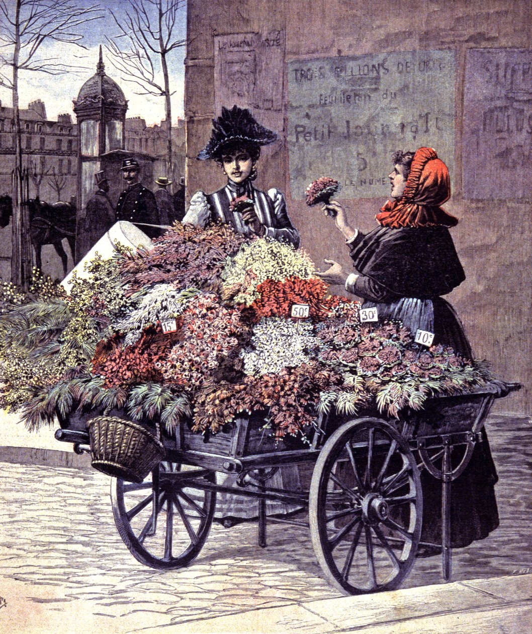 Flower Seller in Paris by Henri Meyer