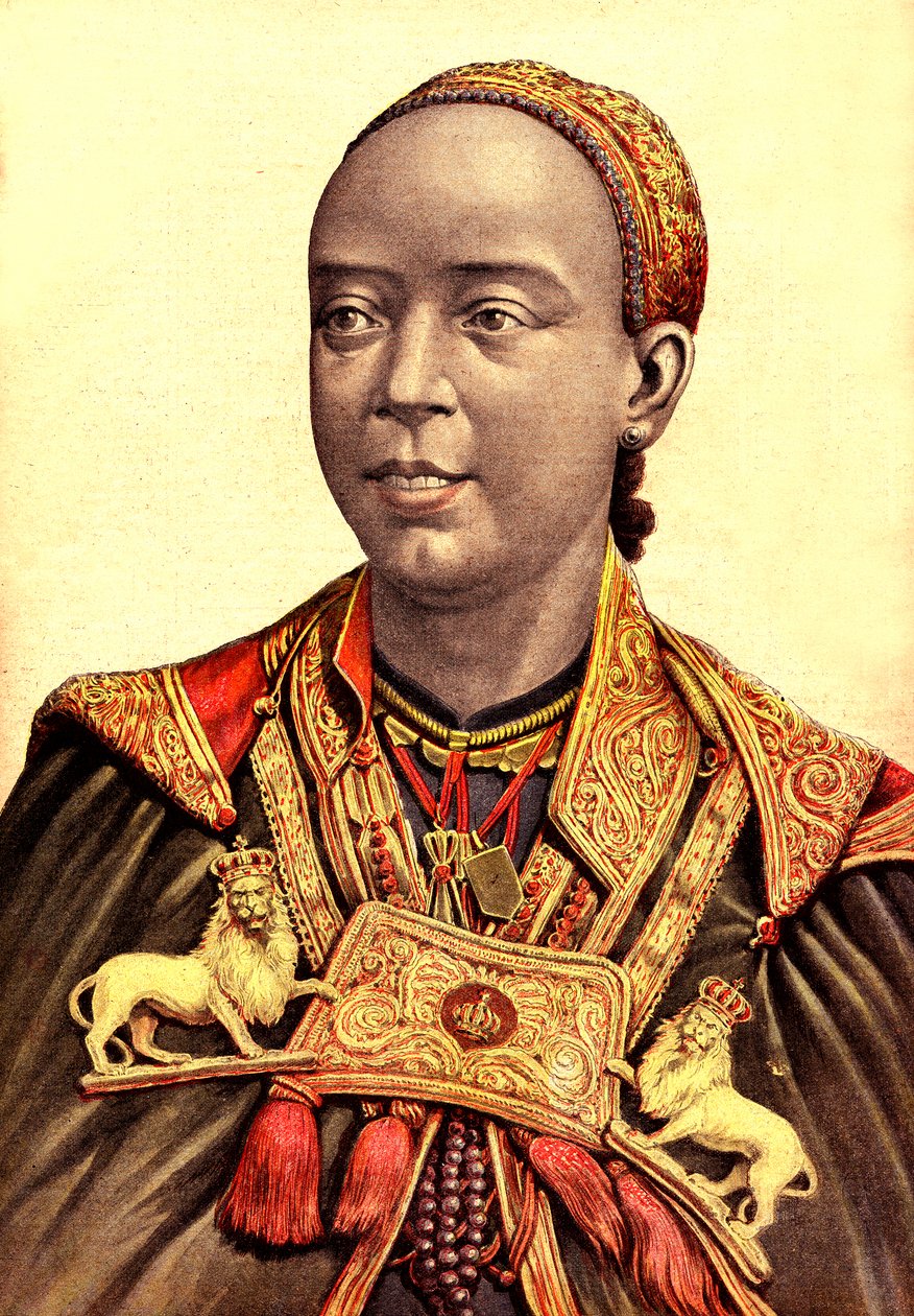 Taytu Betul, Empress Consort of Menelik II of Ethiopia by Henri Meyer