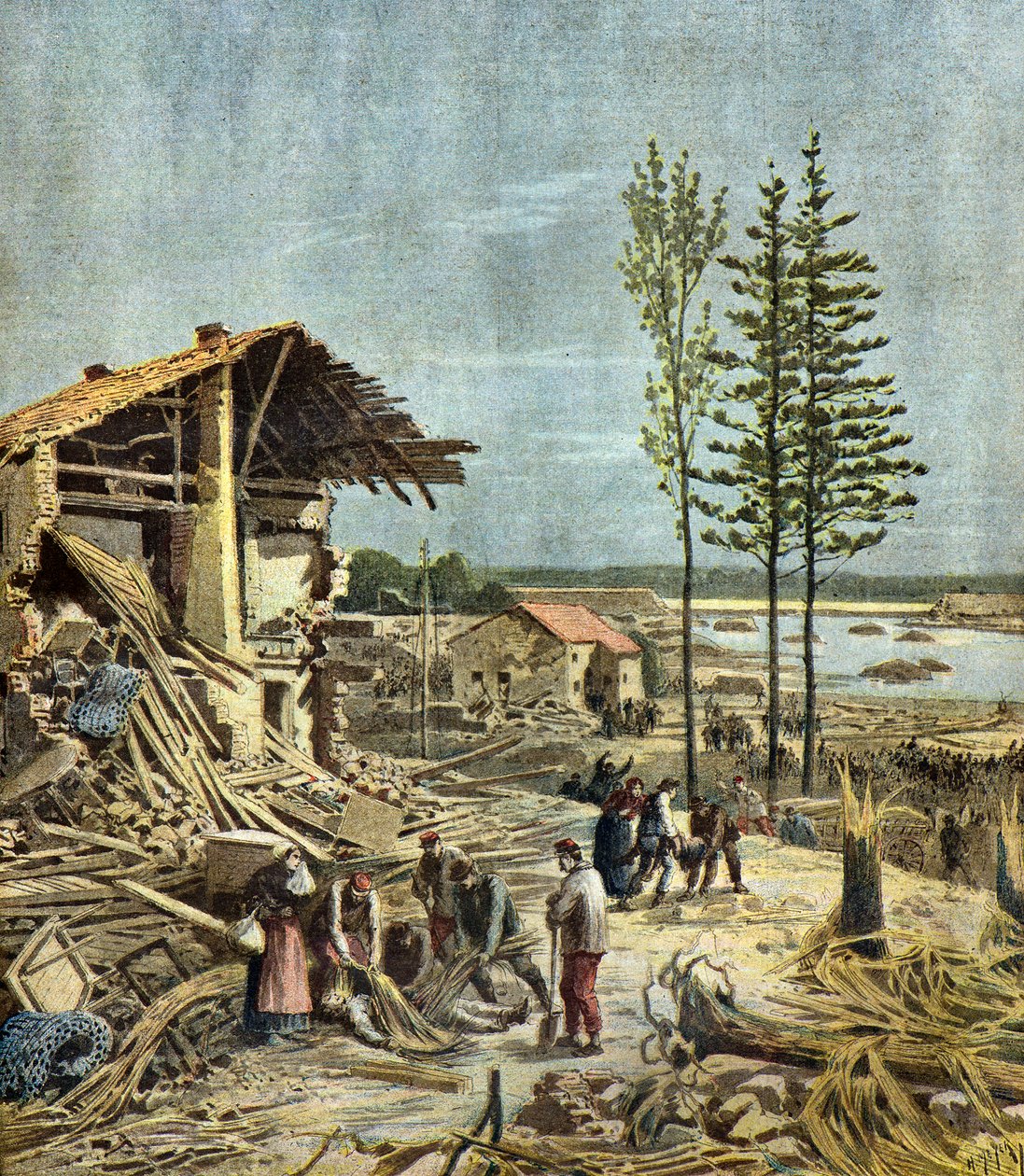 The Bouzey Disaster, 1895 by Henri Meyer