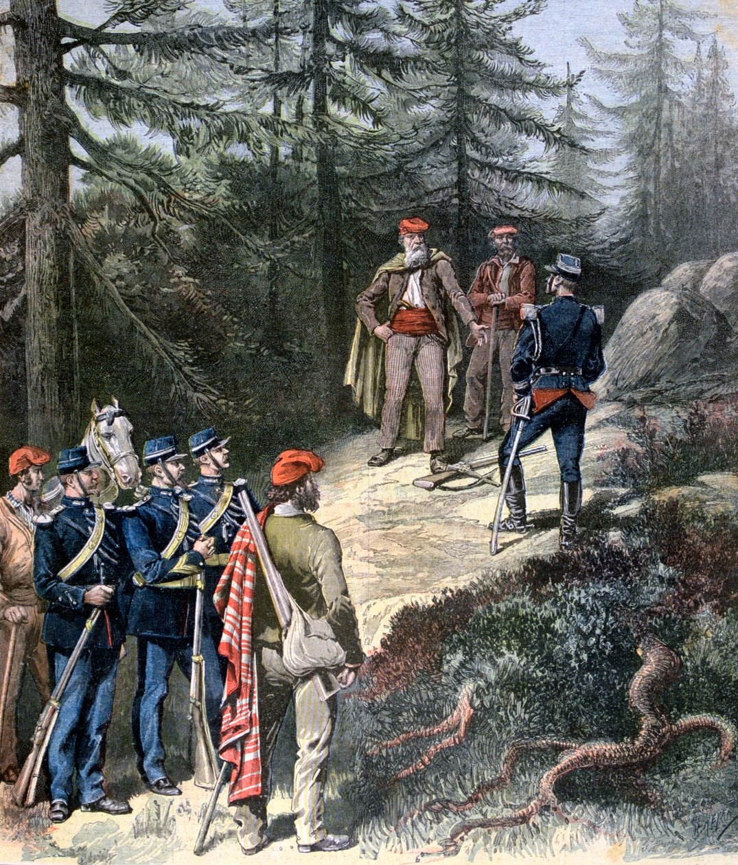 The Corsican Bandit, Jacques Bellacoscia, Surrendering to the Police, 1892 by Henri Meyer