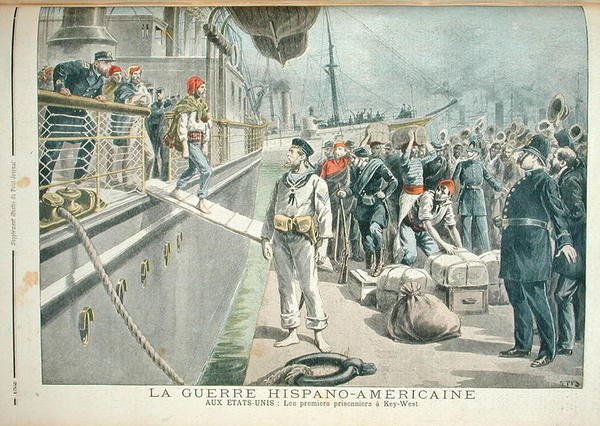 The First Prisoners at Key West during the Spanish American War, from Le Petit Journal, 8th May 1898 by Henri Meyer