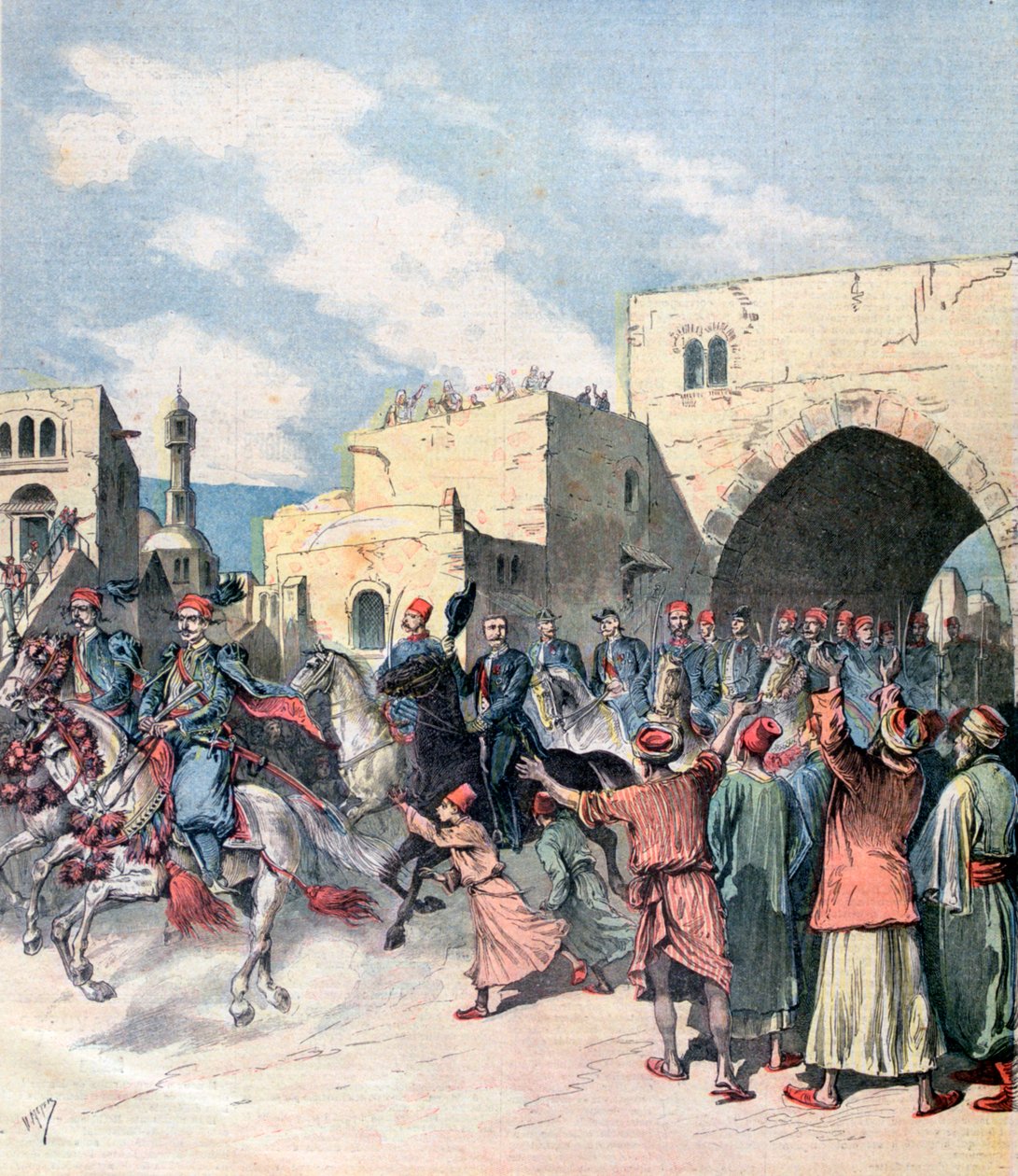 The French consul arrives in Bethlehem during Christmas festivities, 1892 by Henri Meyer