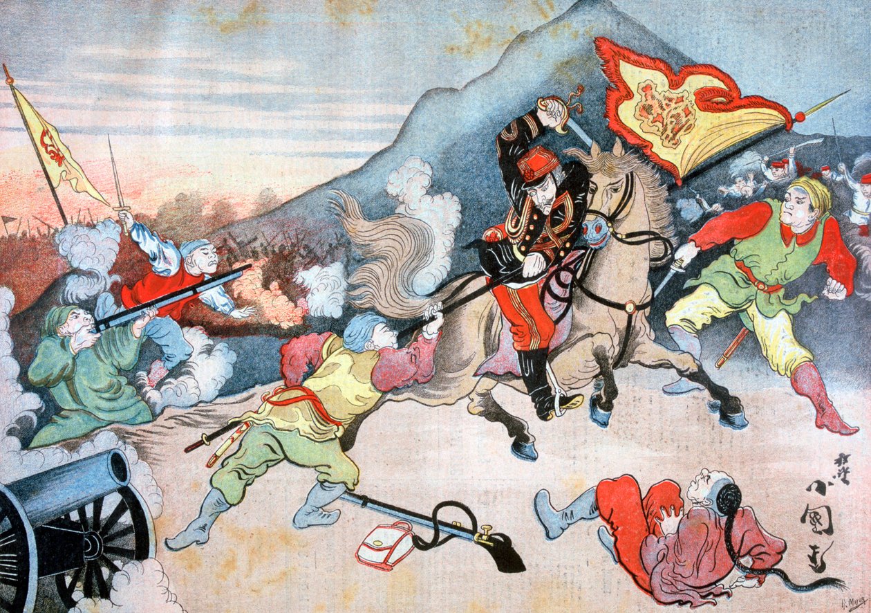 The Taking of the Chinese Flag by a Japanese Officer by Henri Meyer