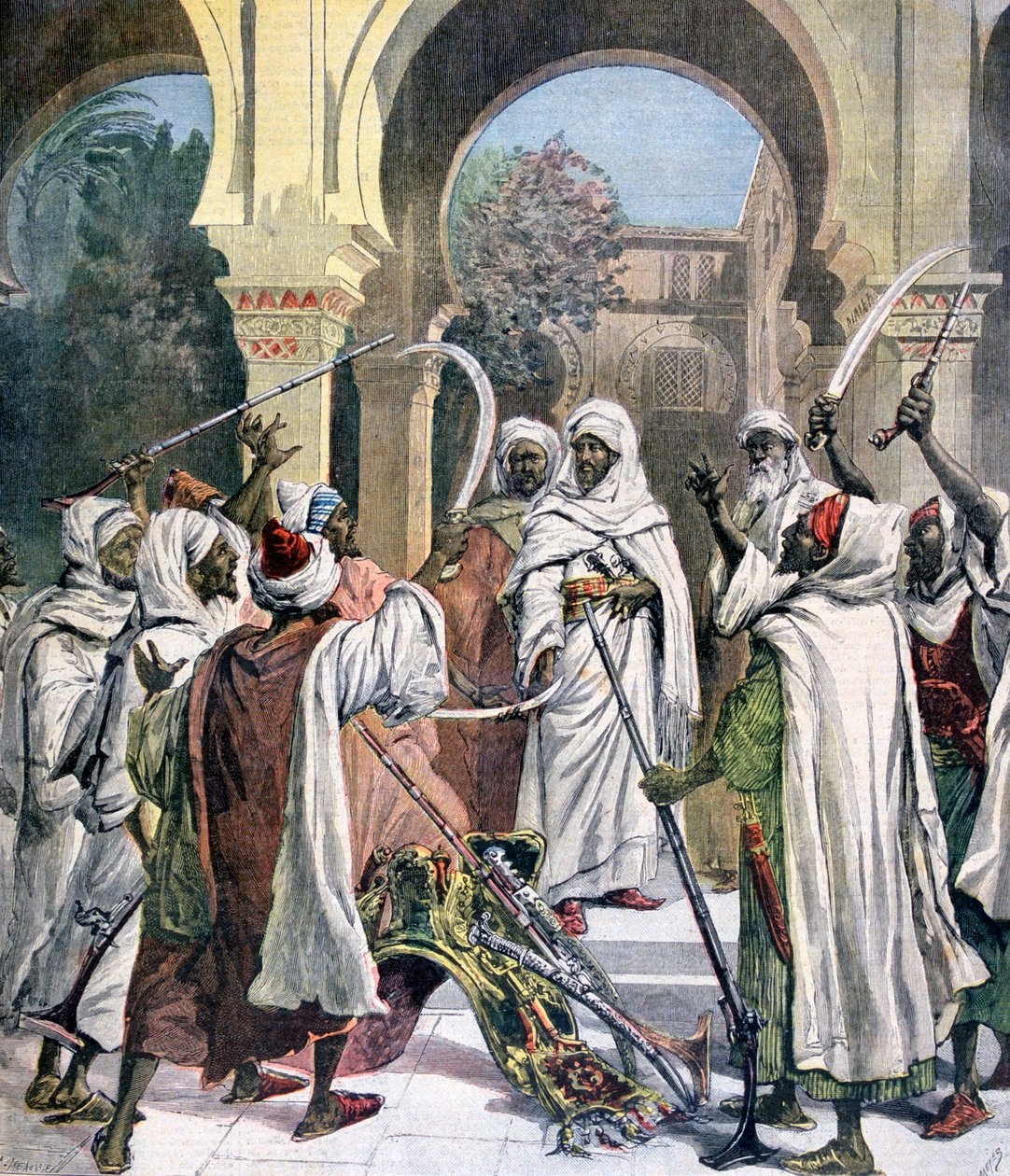 The Tribal Chiefs Swearing Fidelity to the Sultan of Morocco by Henri Meyer