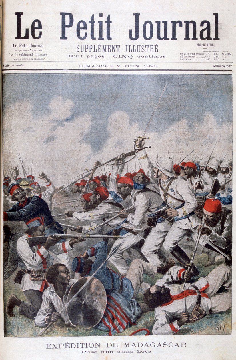 The capture of a Hova camp, Madagascar by Henri Meyer