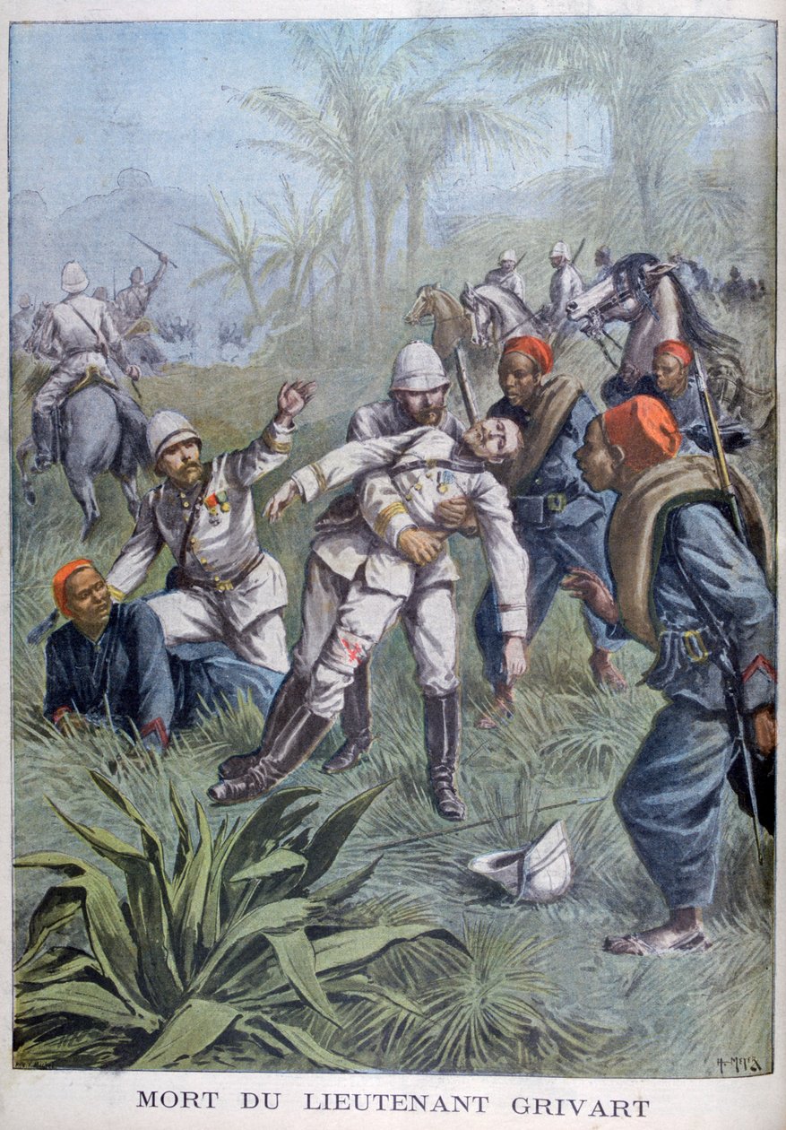 The Death of Lieutenant Grivart, Niger by Henri Meyer