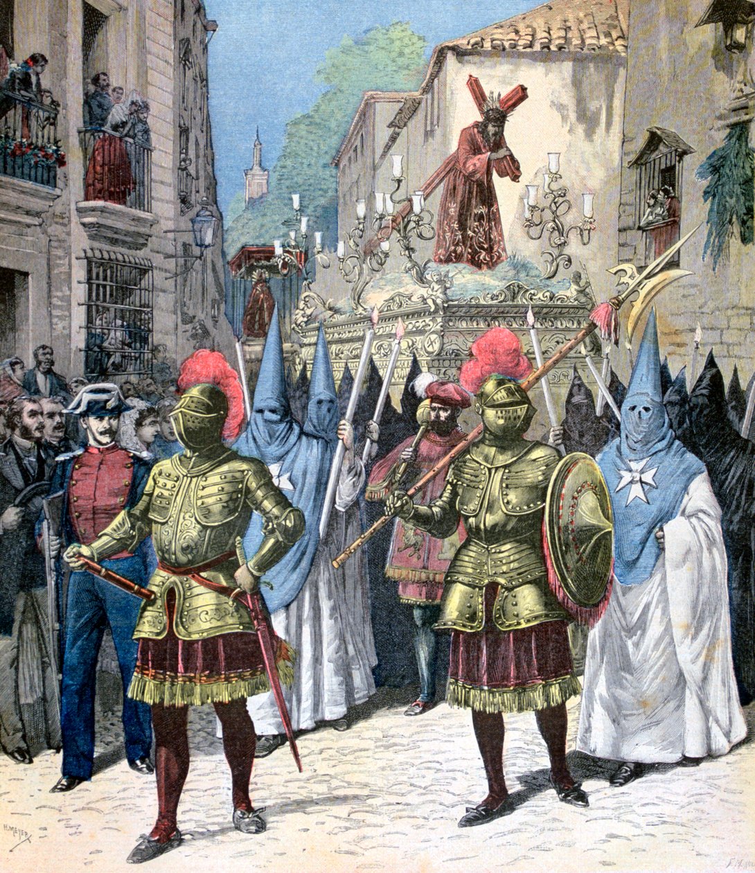 The Procession of the Good Friday, Holy Week, Seville by Henri Meyer