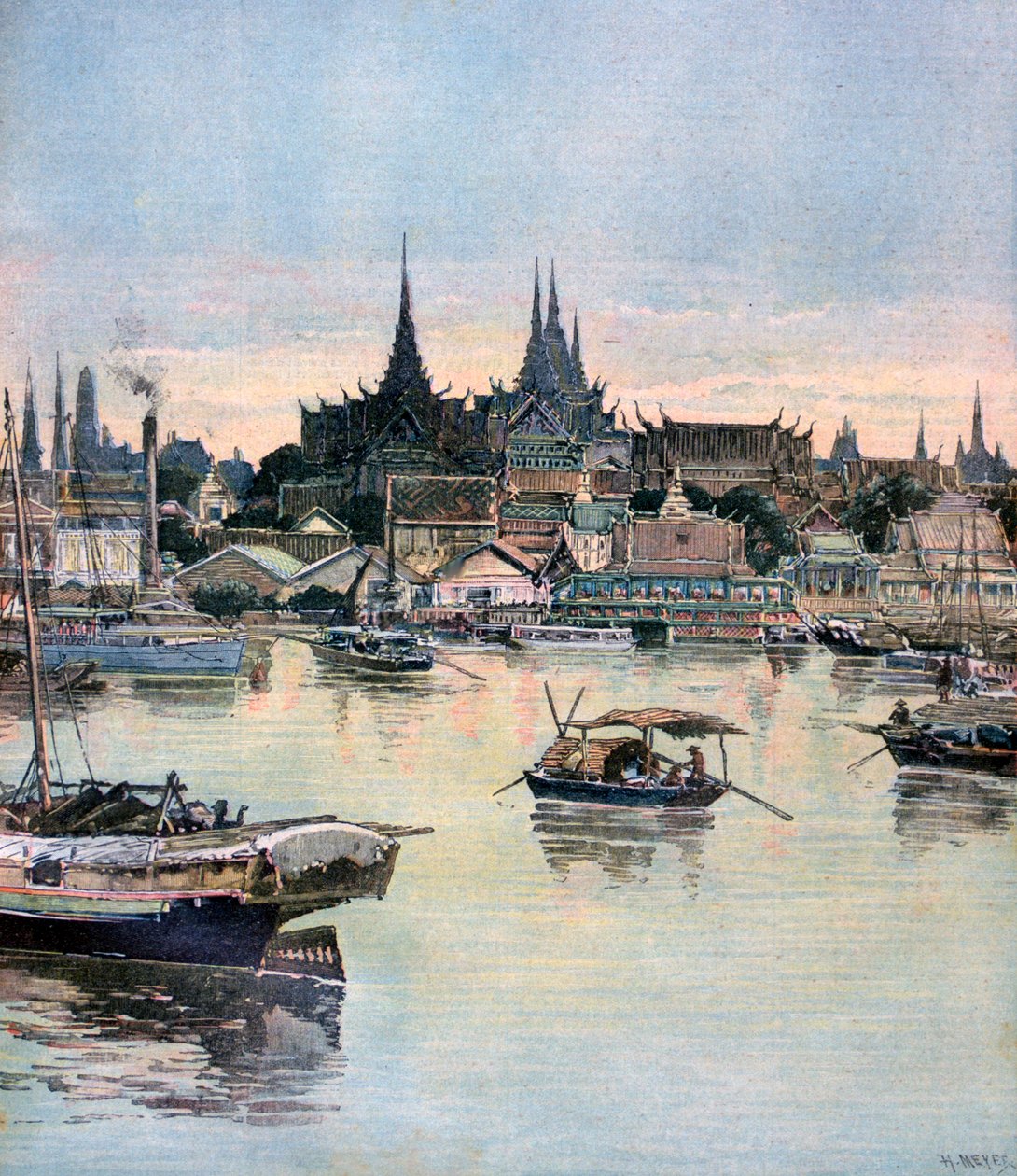 View of Bangkok by Henri Meyer