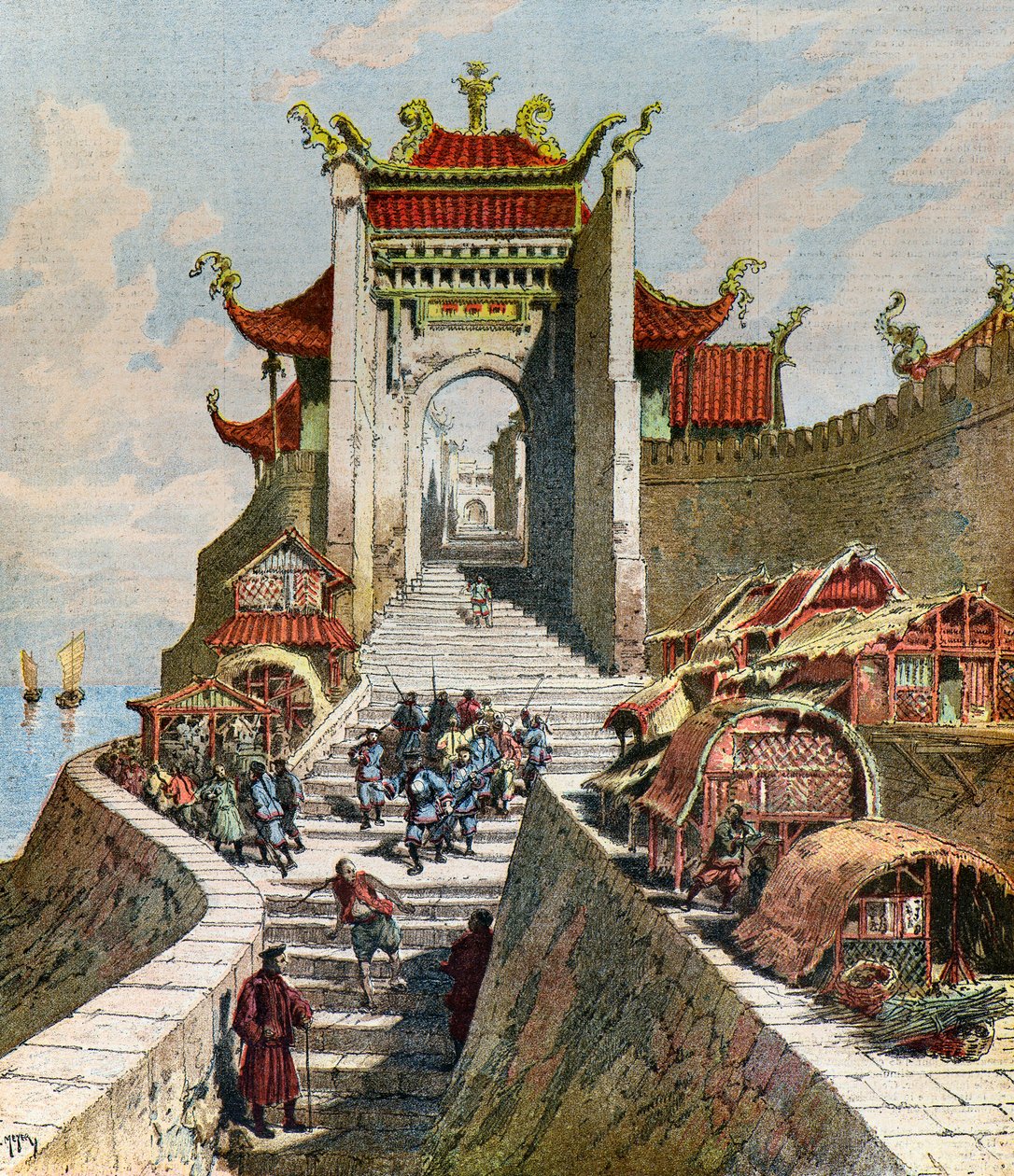 View of the Shanghai Gate by Henri Meyer