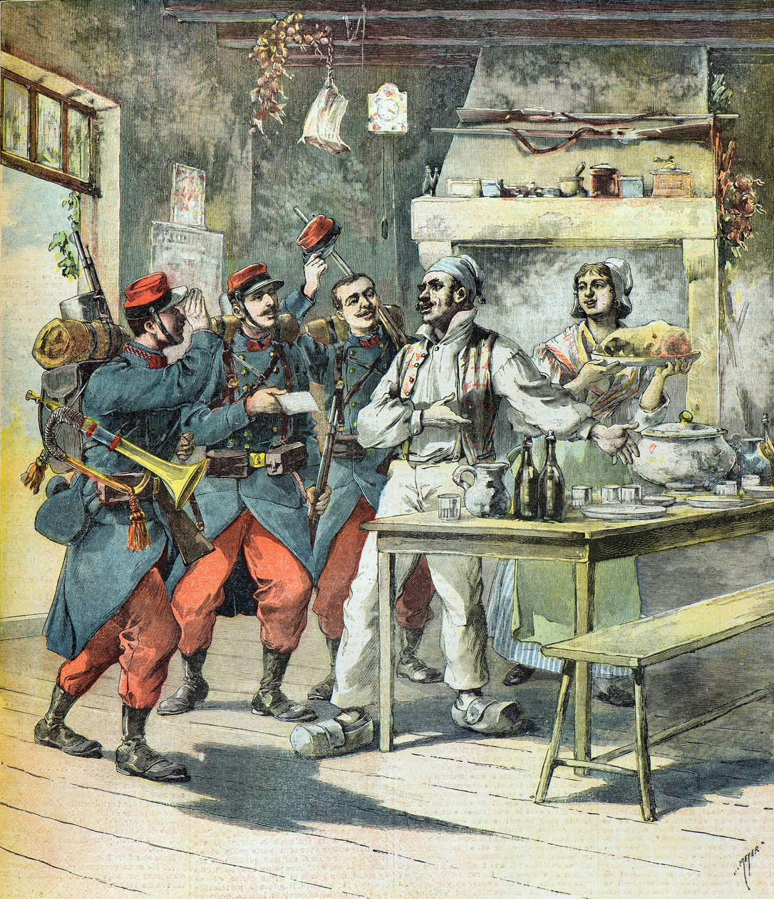 A Couple Receiving Soldiers by Henri Meyer